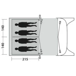Outwell - Inner Blossburg 380/380A - Tente Intérieure -Extérieur Équipement Magasin outwell inner blossburg 380 380a tente interieure detail 2
