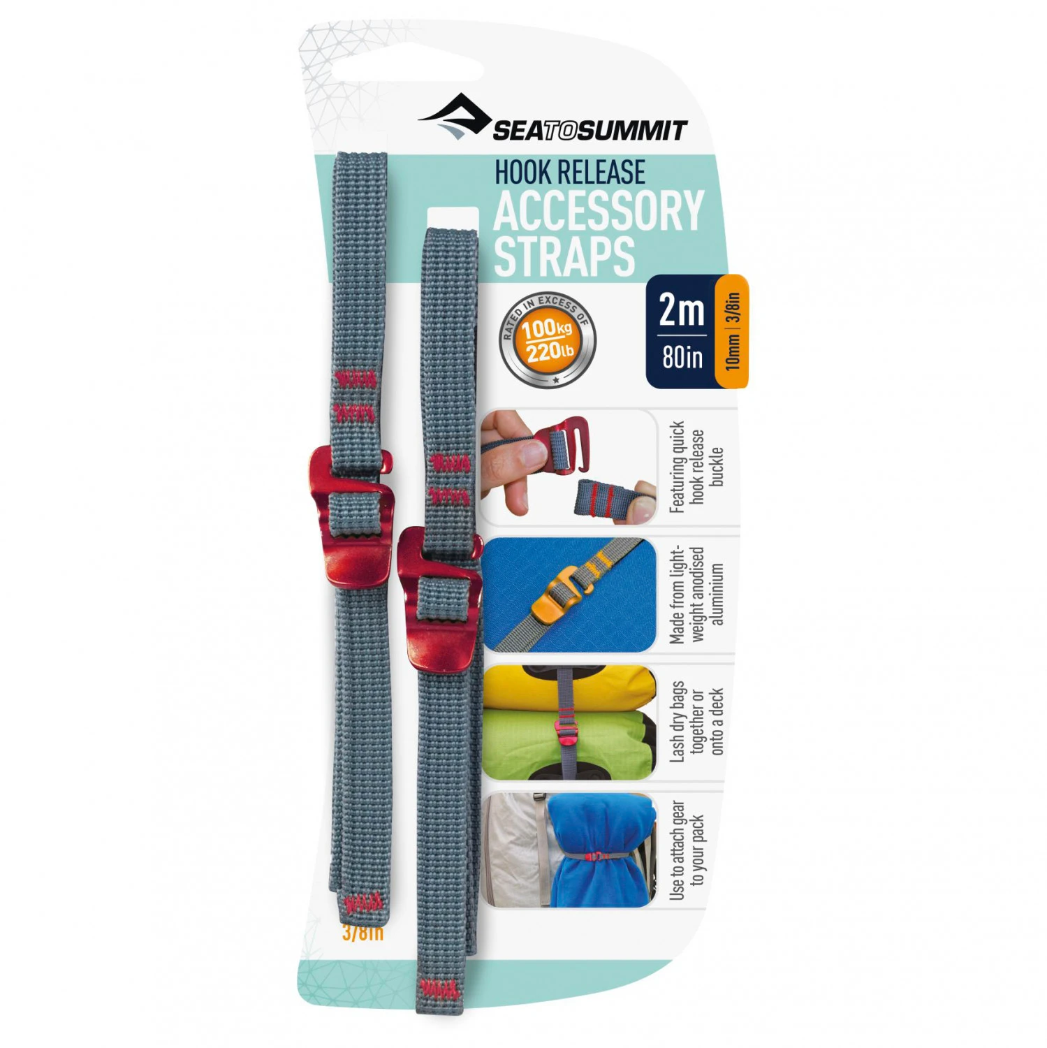 Sea To Summit - Tie Down Accessory Strap With Hook 6 Sea To Summit - Tie Down Accessory Strap With Hook – Image 4